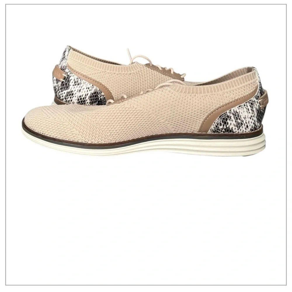 Cole Haan Original Grand Meridian Oxford Beige/Snake Print Size 9M